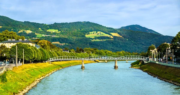 Utsikt Över Floden Salzach Salzburg Österrike — Stockfoto