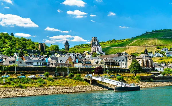 Středověké Město Oberwesel Středním Rýně Německu — Stock fotografie