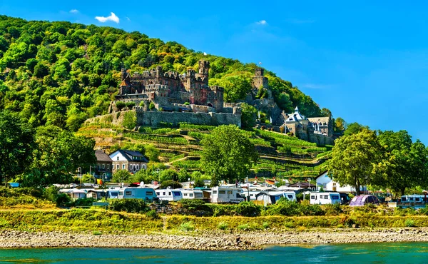 莱茵河中上游的莱辛斯坦城堡景观 教科文组织在德国的世界遗产 — 图库照片