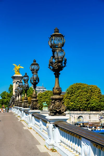 Мост Александра Iii Через Сену Париже Франция — стоковое фото