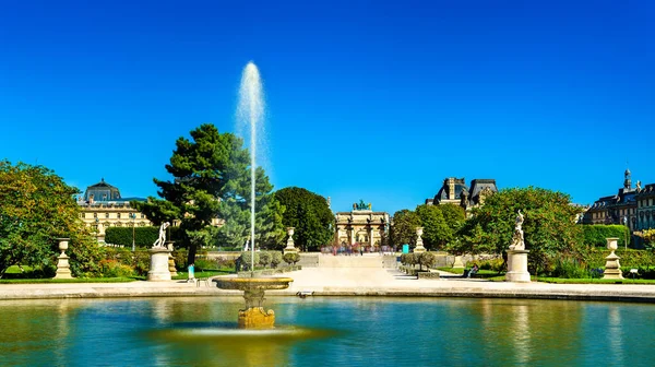 Fuente Grand Bassin Rond Tuileries Garden París Francia — Foto de Stock