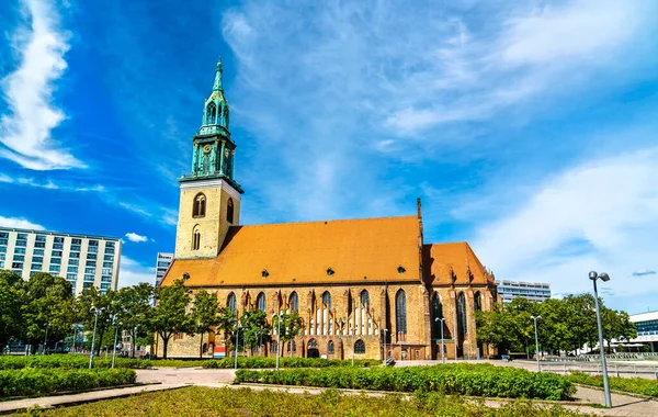Mary Kerk Met Fonteinen Berlijn Duitsland — Stockfoto
