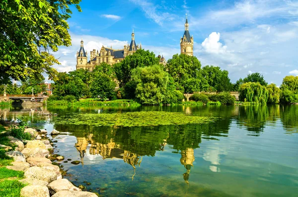 Castelo Schwerin Lago Schwerin Mecklemburgo Pomerânia Ocidental Alemanha — Fotografia de Stock