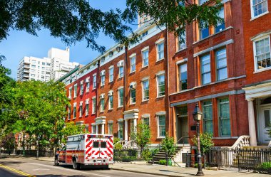 New York City, ABD 'de Aşağı Manhattan' ın mimarisi
