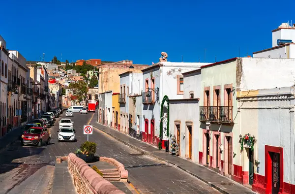 stock image Traditional houses in the old town of Zacatecas, UNESCO world heritage in Mexico