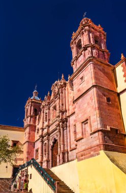 Eski Zacatecas kasabasındaki Santo Domingo Kilisesi, Meksika 'daki UNESCO dünya mirası
