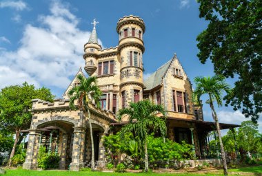 Stollmeyers Castle Killarney, one of the Magnificant Seven Mansions at Queens Park Savannah in Port of Spain, Trinidad and Tobago clipart