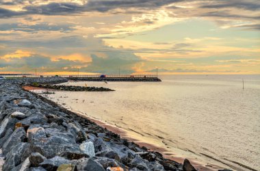 Kingston Seawall Sahili, Georgetown 'da bir sahil inzivası, Guyana' nın başkenti.