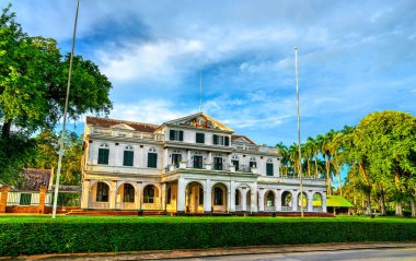 Güney Amerika 'daki UNESCO dünya mirası, Paramaribo' nun Tarihi Kentinde Başkanlık Surinam Sarayı