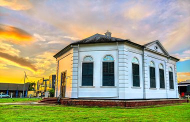 Centrumkerk, a church of the Dutch Reformed Church of Suriname on Kerkplein Square in Paramaribo clipart