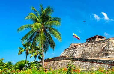 Cartagena de Indias 'taki San Felipe de Barajas Kalesi. Kolombiya 'daki UNESCO dünya mirası