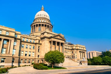Amerika Birleşik Devletleri 'nin kuzeybatısındaki Boise' deki Idaho Eyalet Meclis Binası.
