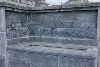 İsviçre 'nin Bern şehrinde su havzası.