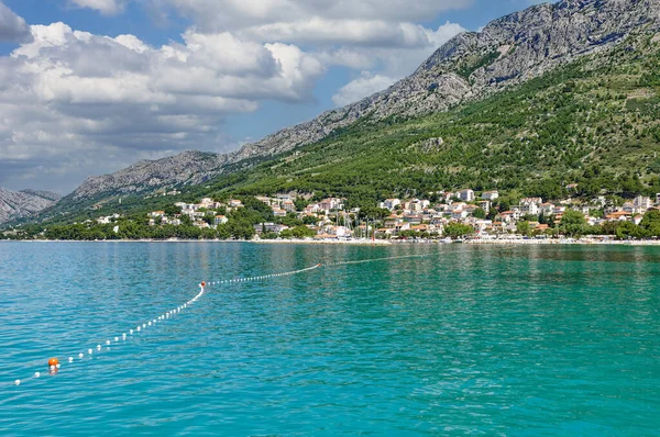 Nadmorski Kurort Baska Voda Morze Adriatyckie Riwiera Makarska Region Dalmacji — Zdjęcie stockowe
