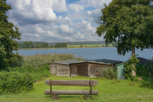 Idílico Lugar Lago Grosser Priepertsee Mecklenburg Lake District Alemanha — Fotografia de Stock