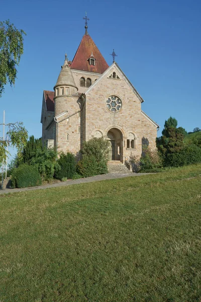 Berühmte Kreuzkapelle Wissberg Weinregion Rheinhessen Deutschland — Stockfoto