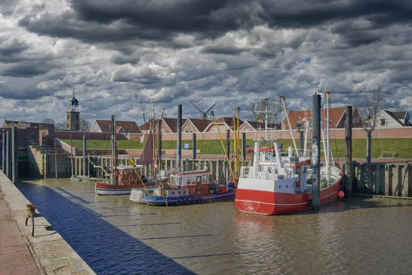 Hafen Ditzum Ostfriesland Nordsee Niedersachsen Deutschland — Stockfoto