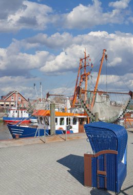 Harbor of Neuharlingersiel at North Sea in East Frisia,lower Saxony,Germany clipart