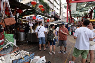 Kuala Lumpur, Malezya 18 Kasım 2024 Çin Mahallesi Jalan Petaling, Kuala Lumpur: A Bustling Market Scene