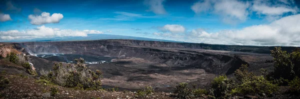 Kilauea Kráter Panorámás Kilátása Vulkán Nemzeti Parkban — Stock Fotó