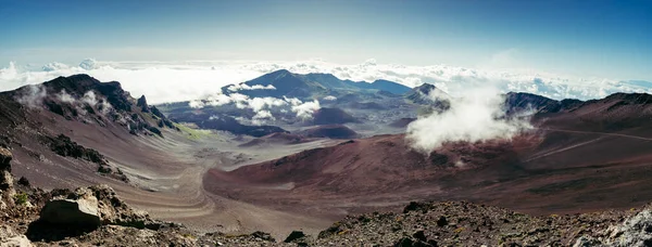 Panoramautsikt Över Haleakala Kratrar — Stockfoto