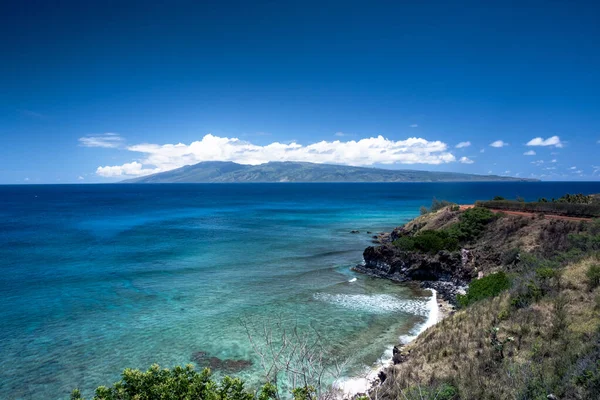 Wyspa Maunaloa Widziana Maui Obrazek Stockowy