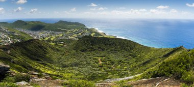 Koko krateri zirvesinden panoramik görüntü