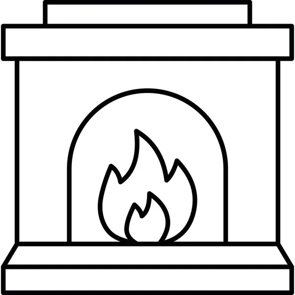 Fireplace Which Can Easily Modify Edit — Stock Photo, Image