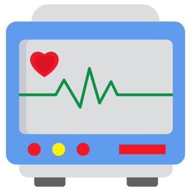 EG izleme vektör simgesi. biçim iki renkli düz sembol, düz mavi renkler, yuvarlak açılar, beyaz arkaplan