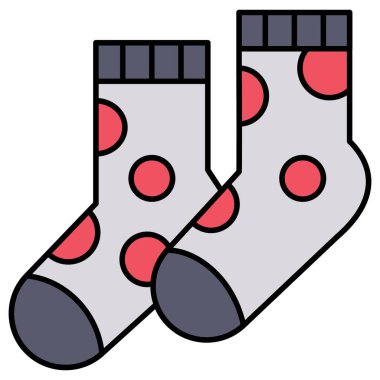 Noel çorap. Vektör çizim