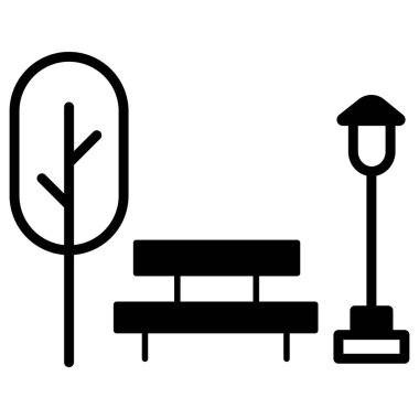 Yedek kulübesi Web simgesi basit illüstrasyon