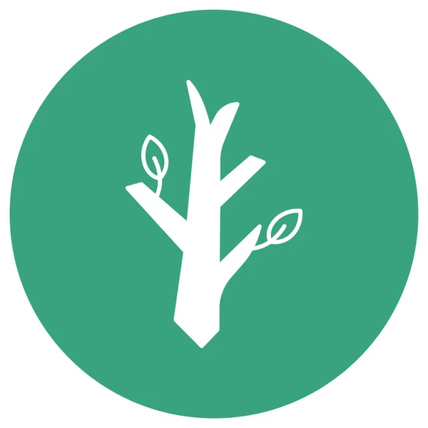 Tree Icon Green Circle Isolated White Background Vector Illustration — Stock Photo, Image