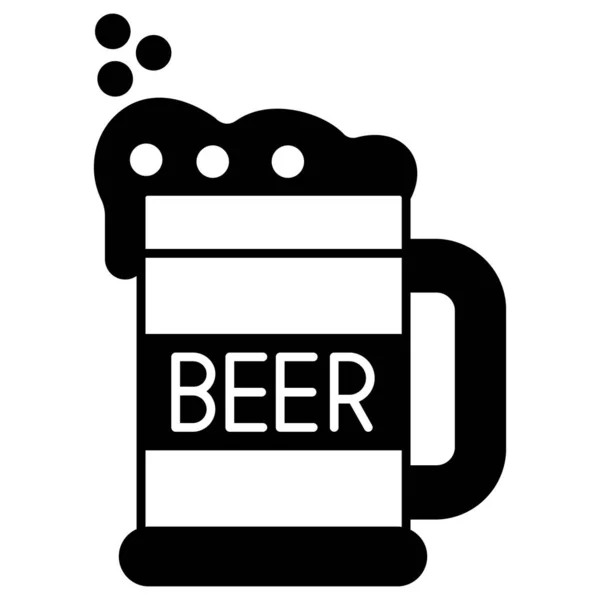 Cerveja Ícone Web Ilustração Simples — Fotografia de Stock