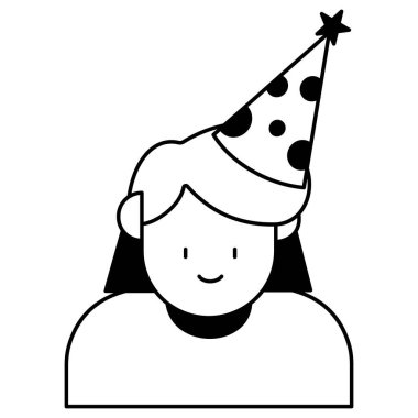 Şirin genç kadın tasarım vektör çizimi