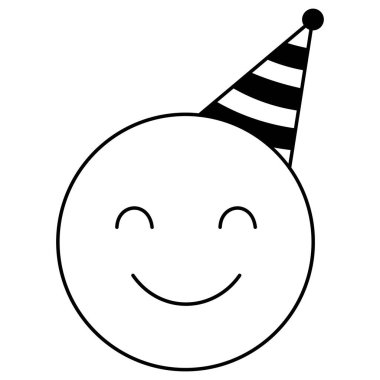 Şapka vektörü illüstrasyonlu mutlu doğum günü çocuğu