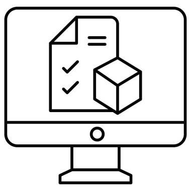 Bilgisayar. Web simgesi basit illüstrasyon