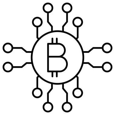 Engelleme zinciri. Web simgesi vektör illüstrasyonu