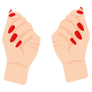illustration of a woman holding a red nail polish