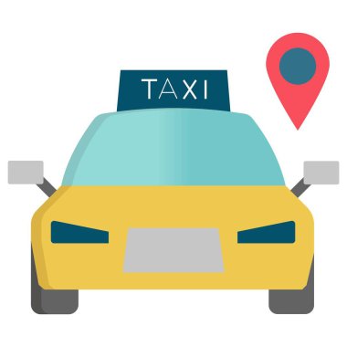 Taksi arabası. Web simgesi