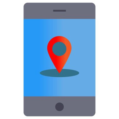 Cep telefonu. Web simgesi basit illüstrasyon