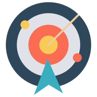 Hedef. Web simgesi basit illüstrasyon