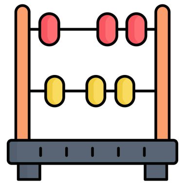 Abaküs. Web simgesi basit illüstrasyon