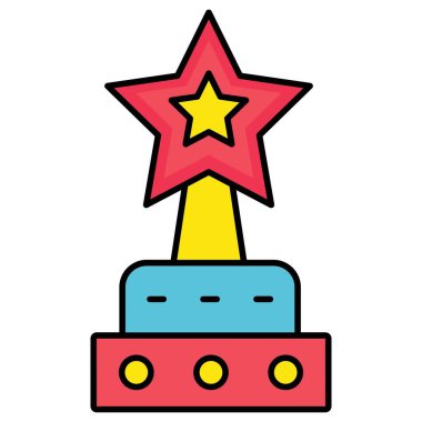 Kupa. Web simgesi basit illüstrasyon