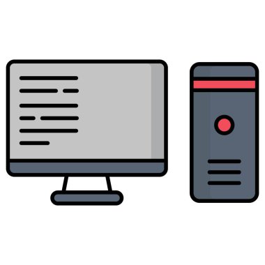 Bilgisayar. Web simgesi basit illüstrasyon