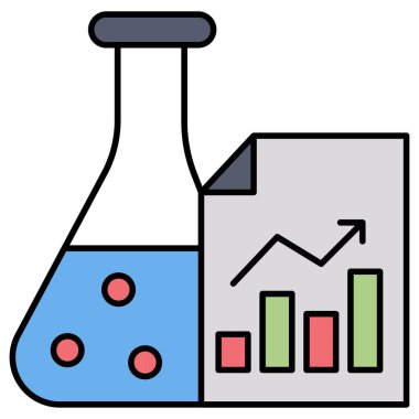 Laboratuvar. Web simgesi basit illüstrasyon