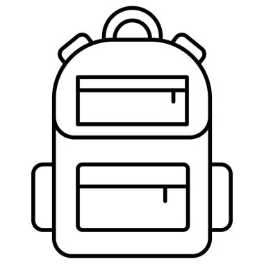 Sırt çantası. Web simgesi basit illüstrasyon