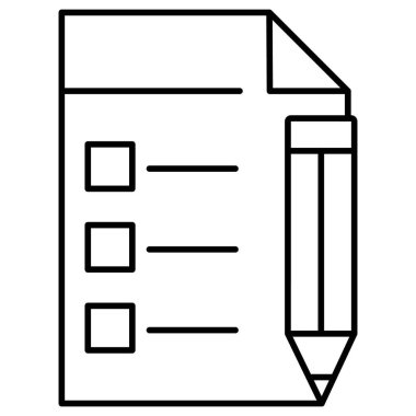 Kontrol listesi. Web simgesi basit illüstrasyon