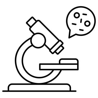 Mikroskop simgesi. Web için laboratuvar vektör simgelerinin özet çizimi