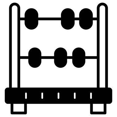 Abaküs. Web simgesi basit illüstrasyon