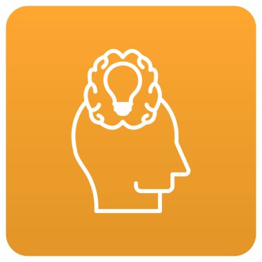 human head icon. flat design style eps 10